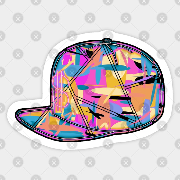 Money Hat 2 - Neon Dollar Sign Sticker by AnAzArt